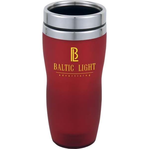 1 Day Service 15oz. Soft Rubber Travel Mugs, Custom Printed With Your Logo!