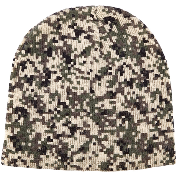 Camouflage Knit Caps, Custom Printed With Your Logo!