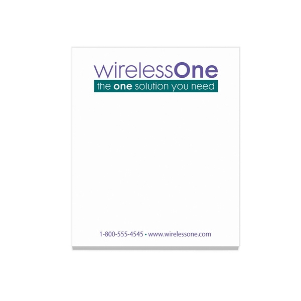 25 Sheet Post-It Notepads, Custom Printed With Your Logo!