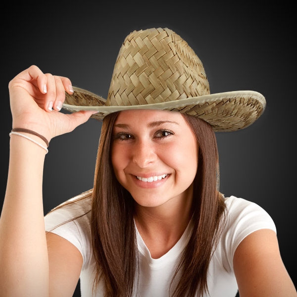 Wide Brim Cattleman Cowboy Hats, Custom Decorated With Your Logo!