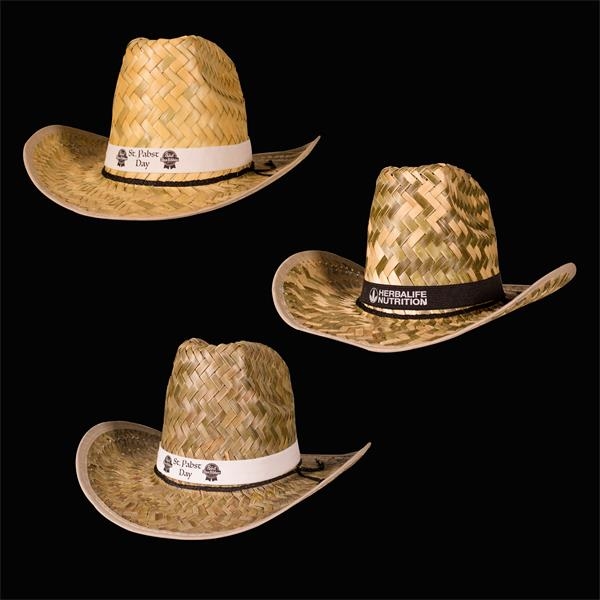 Wide Brim Cattleman Cowboy Hats, Custom Printed With Your Logo!