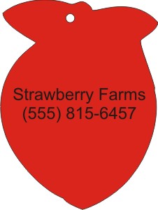 Custom Printed Strawberry 1 Fruit Stock Shape Air Fresheners
