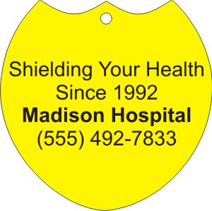 Custom Printed Shield 3 Shield Stock Shape Air Fresheners