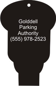 Parking Meter Transportation Stock Shape Air Fresheners, Custom Imprinted With Your Logo!