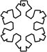 Custom Printed Snowflake Stock Shape Air Fresheners