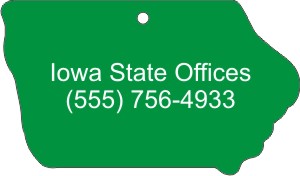 Custom Printed Iowa State Stock Shape Air Fresheners
