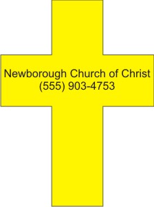 Custom Printed Religious Cross Symbol Stock Shape Air Fresheners