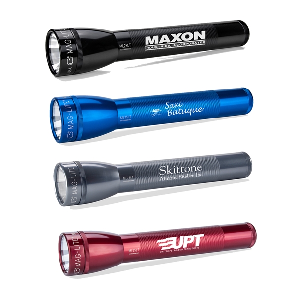 C Battery Maglight Flashlights, Custom Made With Your Logo!