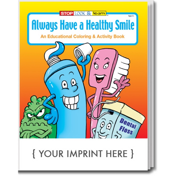 Dentist Themed Coloring Books, Custom Imprinted With Your Logo!