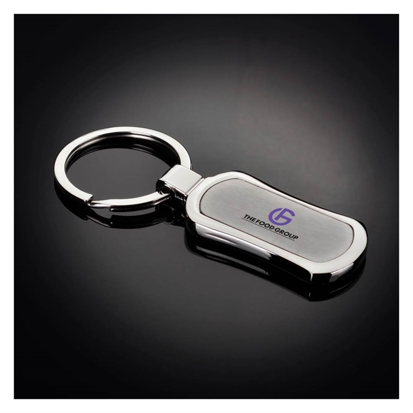 1 Day Service Oval Chrome Plated Nickel Key Rings, Personalized With Your Logo!