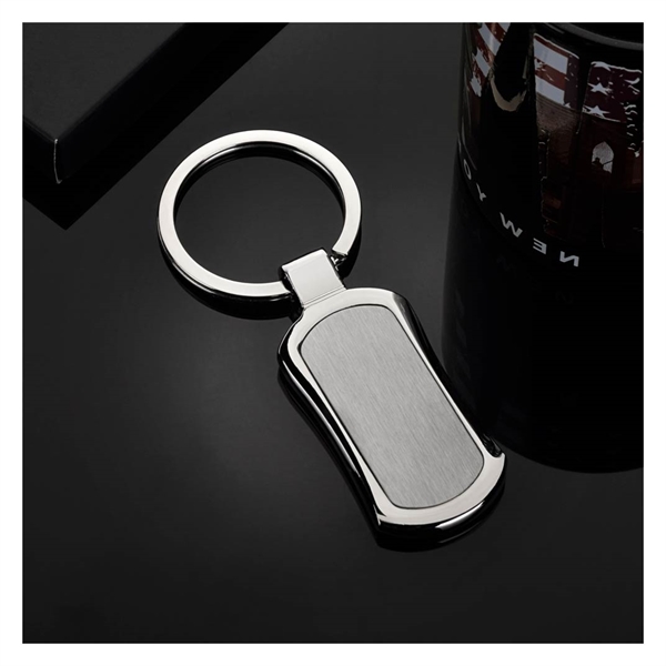 1 Day Service Oval Chrome Plated Nickel Key Rings, Personalized With Your Logo!