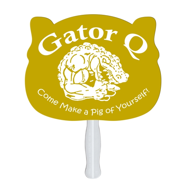 Pig Animal Head Stock Shaped Paper Fans, Personalized With Your Logo!