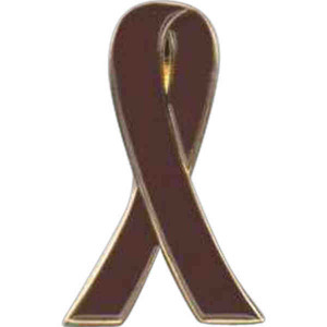 Anti Tobacco Awareness Ribbon Pins, Custom Imprinted With Your Logo!