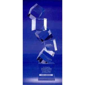 Arabesque Vertical Crystal Awards, Custom Printed With Your Logo!