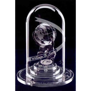 Globe Crystal Awards, Custom Printed With Your Logo!