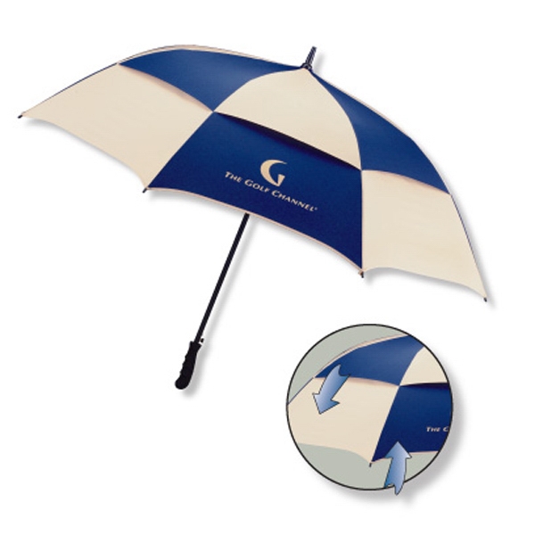 Vented Golf Umbrellas, Custom Decorated With Your Logo!