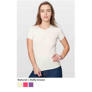 American Apparel Baby Rib Basic T-Shirts For Women, Custom Imprinted With Your Logo!