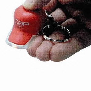 Custom Printed Ball Cap Shaped Light Key Chains