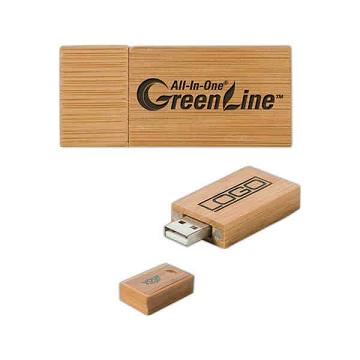Custom Printed Bamboo Material USB Drives
