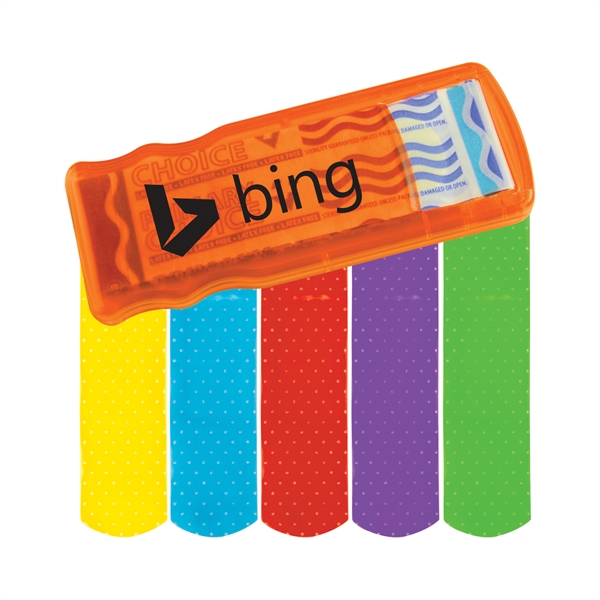 Bandage Dispensers with Colored Bandages For Under A Dollar, Custom Imprinted With Your Logo!