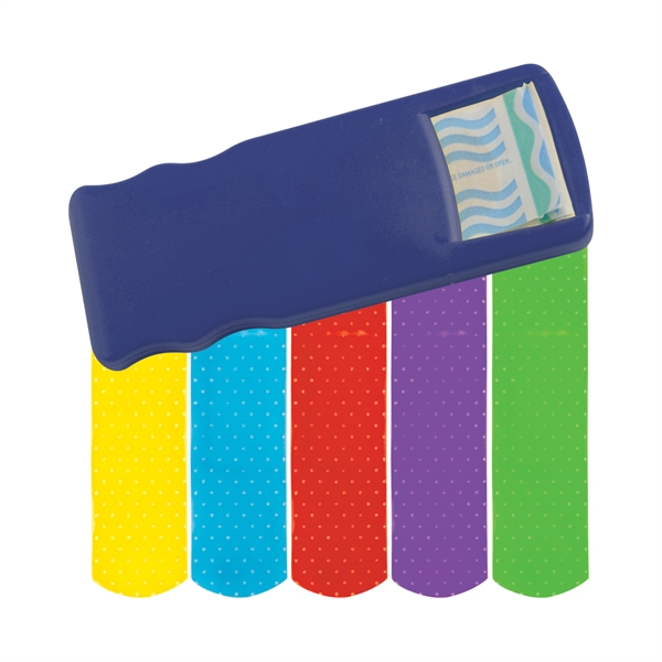 Bandage Dispensers with Colored Bandages For Under A Dollar, Custom Imprinted With Your Logo!