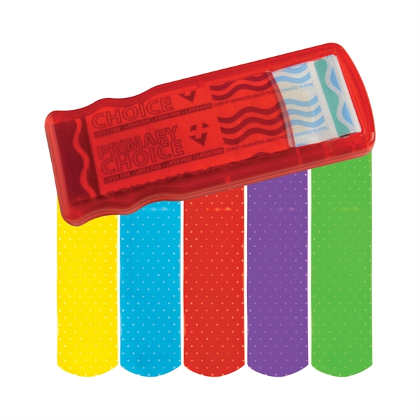 Bandage Dispensers with Colored Bandages For Under A Dollar, Custom Imprinted With Your Logo!