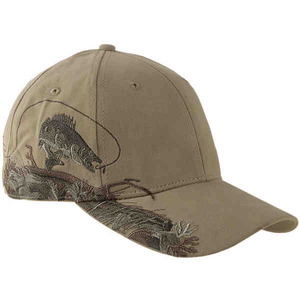 Custom Printed Baseball Cap Stock Design Walleye