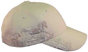 Custom Printed Baseball Cap Stock Design Horse