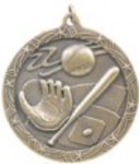 Custom Printed Baseball Shooting Star Medals