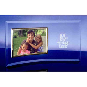 Bent Glass Picture Frame Crystal Gifts, Custom Printed With Your Logo!