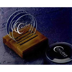 Beveled Coaster Crystal Gifts, Custom Made With Your Logo!