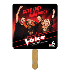 Diamond Stock Shaped Paper Fans, Custom Designed With Your Logo!