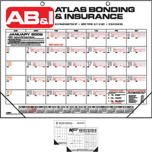 Custom Printed Black and White Desk Pad Commercial Calendars