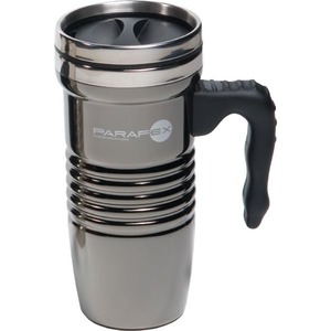 Custom Printed Black Chrome Stainless Steel FDA Compliant Travel Mugs