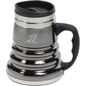 Black Chrome Tri Roll Desk Mugs, Personalized With Your Logo!
