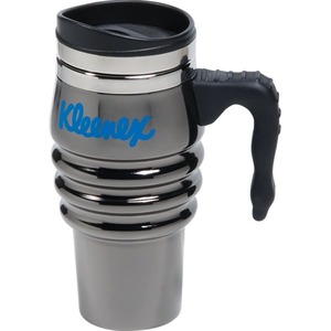 Custom Printed Black Chrome Tri Roll Travel Mug Sets
