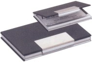 Business Card Cases Black Leather, Custom Made With Your Logo!