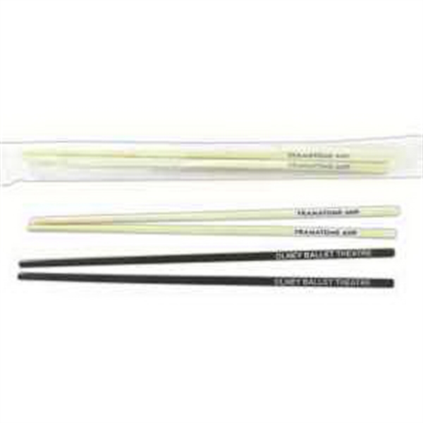 Black Plastic Chopsticks, Custom Printed With Your Logo!