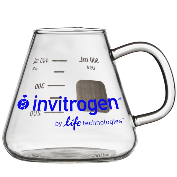 Beaker Lab Glass Mugs, Custom Decorated With Your Logo!