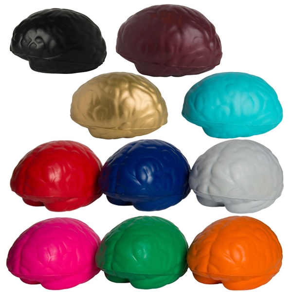 Brain Organ Shaped Stress Ball Squeezies, Custom Printed With Your Logo!