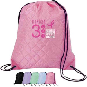 Custom Imprinted Breast Cancer Awareness Pink Backpacks
