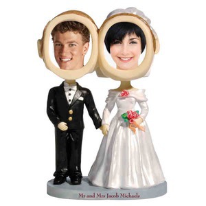 Bride And Groom Bobbleheads, Custom Imprinted With Your Logo!