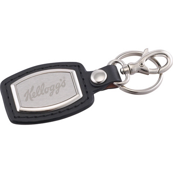 1 Day Service Metal Leatherette Strap Keytags, Custom Designed With Your Logo!