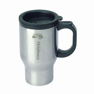 Custom Printed Brushed Stainless Steel Travel Mugs