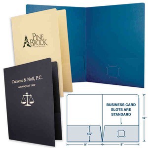 Budget Pocket Folders, Custom Printed With Your Logo!