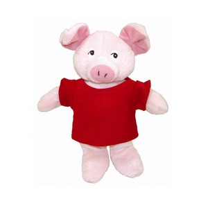 Custom Printed Pig Mascot Stuffed Plush Animal