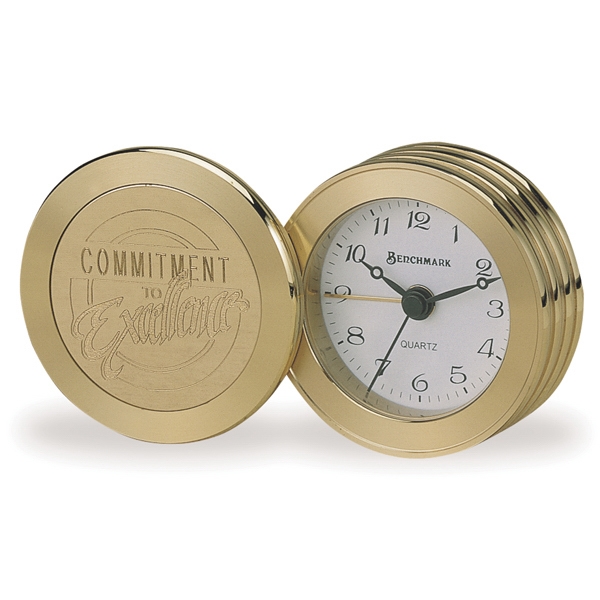 Brass Clocks, Custom Printed With Your Logo!