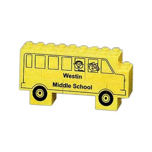 Custom Printed Bus Shaped Mini Stock Shaped Promo Block Sets