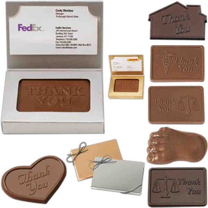 Business Card Chocolates Boxes, Custom Imprinted With Your Logo!