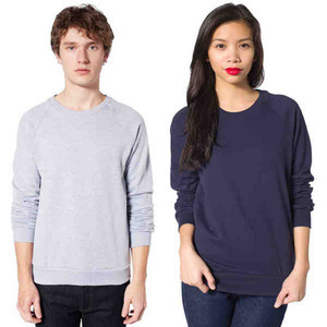Custom Printed American Apparel California Fleece Ragian Shirts For Men